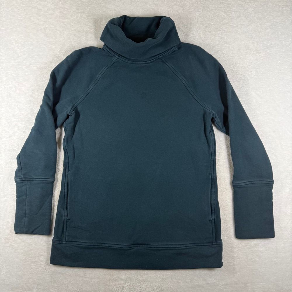 Lululemon To You Tunic Warmth Restore Pullover Cowl Neck Submarine Teal Womens 6